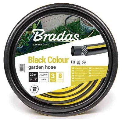 Cайт компанії Аква-Дім::Шланг для поливу BRADAS Garden hose 1/2" 20м чорний (ціна за 1м)