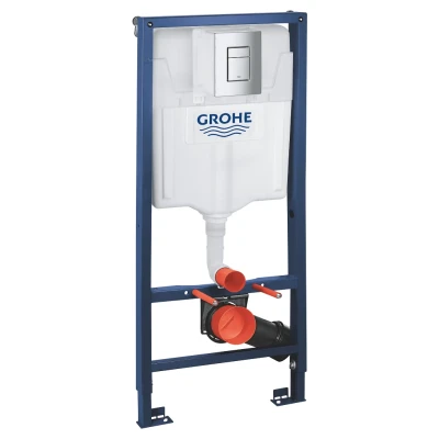 Cайт компанії Аква-Дім::Інсталяційна система для унітазу 3 в 1 GROHE Rapid SL, кнопка хром