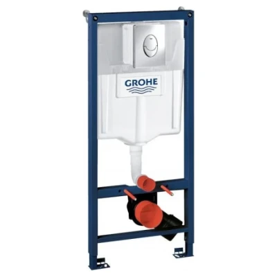 Cайт компанії Аква-Дім::Інсталяційна система для унiтазу 3 в 1 GROHE Rapid SL овальна кнопка хром