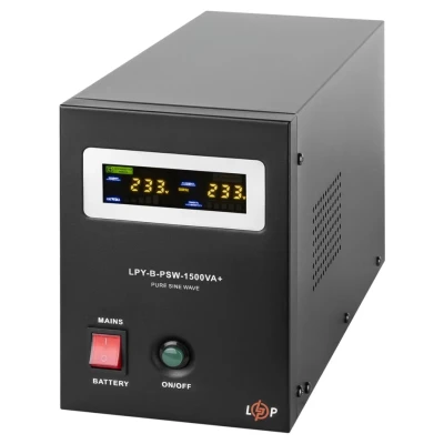 Cайт компанії Аква-Дім::ДБЖ з правильною синусоїдою LOGIC POWER LPY-B-PSW 1500 VA+(1050Вт) 10/15 (24V)