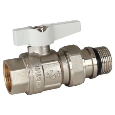Cайт компанії Аква-Дім::Кран кульовий ASG+ 3/4" з американкою прямий метелик (6/48)