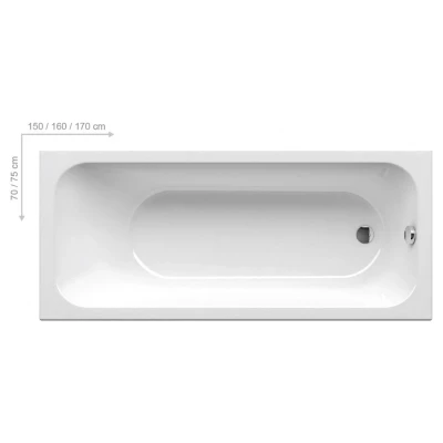 Cайт компанії Аква-Дім::Ванна акрилова RAVAK CHROME 170х75