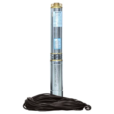 Cайт компанії Аква-Дім::Насос вiдцентровий DONGYIN 0.55кВт H 51(38)м Q 100(60)л/хв Ø102мм 30м кабеля