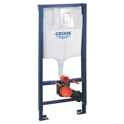 Cайт компанії Аква-Дім::Інсталяційна система для унітазу 4 в 1 GROHE Rapid SL, кнопка біла квадратна