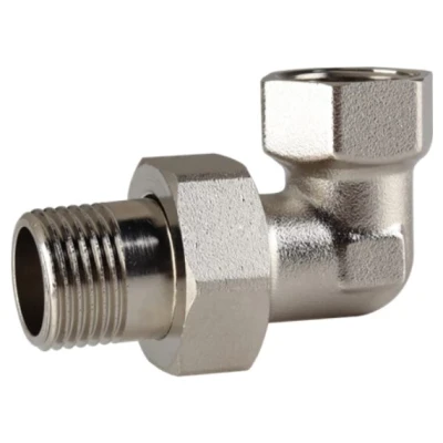 Cайт компанії Аква-Дім::Згін-американка ASG 1/2" кутовий нікель (1/110)