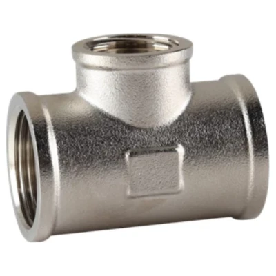 Cайт компанії Аква-Дім::Трійник редукційний ASG 3/4"х1/2"х3/4"нікель (1/100)