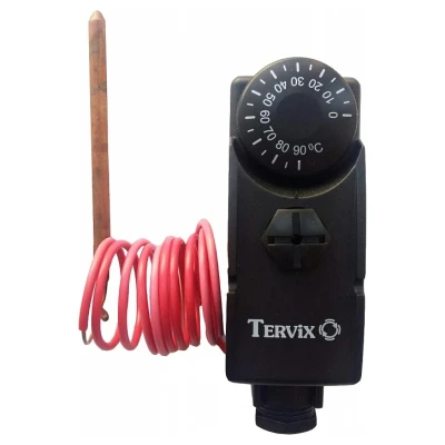 Cайт компанії Аква-Дім::Термостат занурювальний TERVIX Proline поверхневий регуляція 0-90С,поверх регуляція G1/2" довж 100мм