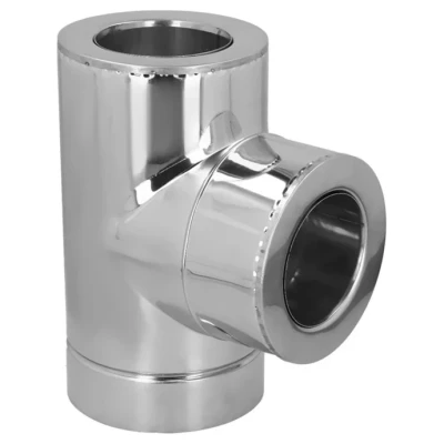 Cайт компанії Аква-Дім::Трійник STALAR STANDART TERMO AISI 304 ø220/280 87° нерж/нерж 1,0 мм