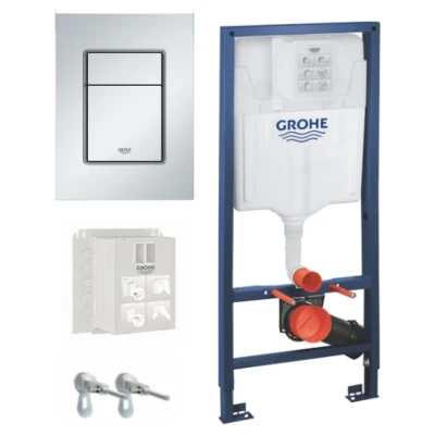 Cайт компанії Аква-Дім::Інсталяційна система 3 в 1 GROHE Rapid SL мала кнопка