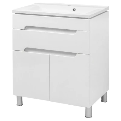 Cайт компанії Аква-Дім::Тумба Van Mebles Корнелія  підлогова з умивальником Глорія 1ш (прих. монтаж) 70 біла