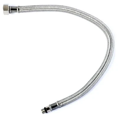 Cайт компанії Аква-Дім::Шланг Kottman 1/2" ВхМ10 1,0м в нержавіючому обплетені для води короткий штуцер