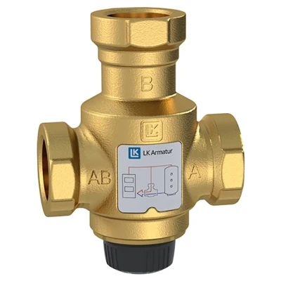 Cайт компанії Аква-Дім::Клапан термічний трьохходовий LK ARMATUR 823 ThermoVar 1 1/4" В 60"С
