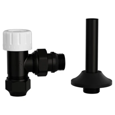 Cайт компанії Аква-Дім::Кран радіаторний ASG SMART 1/2" кутовий термостатичний Black