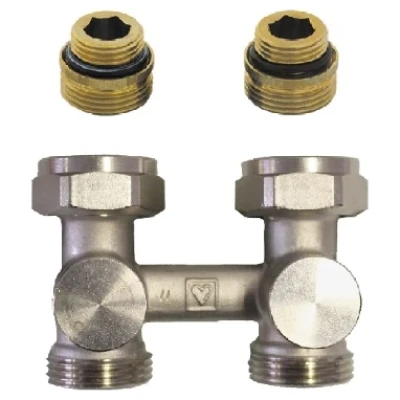 Cайт компанії Аква-Дім::Вузол підключення 3000 прохідний,управління спереду HERZ підключення радіатора1/2"