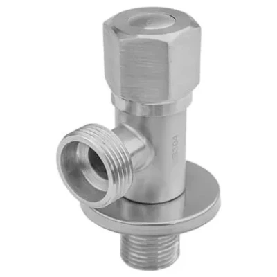 Cайт компанії Аква-Дім::Кран кутовий KARRO 1/2*3/4 нерж KR-3132S