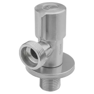 Cайт компанії Аква-Дім::Кран кутовий KARRO 1/2*3/4 нерж KR-3133S