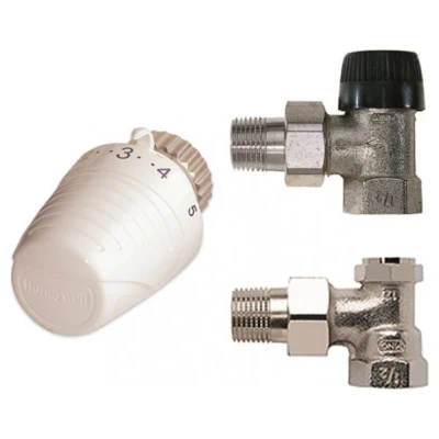 Cайт компанії Аква-Дім::Клапан термостатичний HONEYWELL 1/2" кутовий