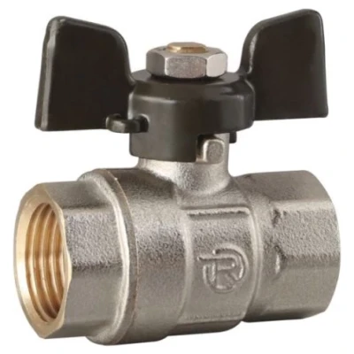 Cайт компанії Аква-Дім::Кран кульовий REIGER+ 3/4" ВВ чорний метелик (10/80)