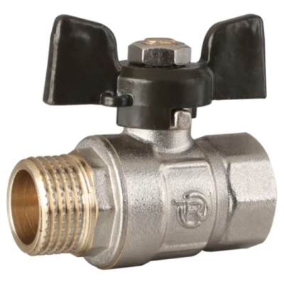 Cайт компанії Аква-Дім::Кран кульовий REIGER+ 3/4" ЗВ чорний метелик (10/80)