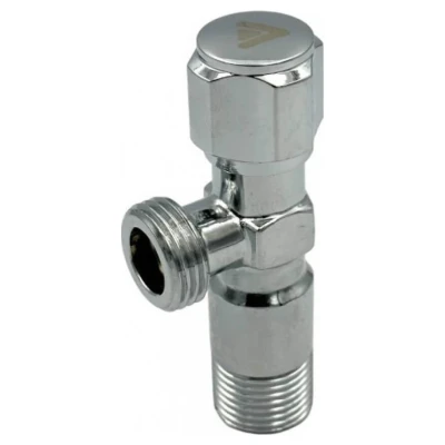 Cайт компанії Аква-Дім::Кран кутовий AQUASTRONG 1/2"З х 1/2"З латунь B1 (В111)