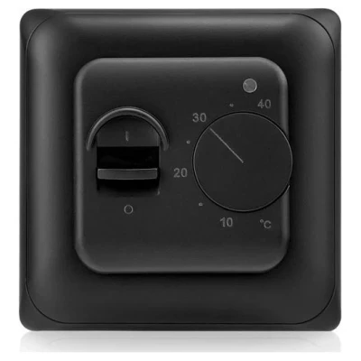 Cайт компанії Аква-Дім::Терморегулятор ECOTERM MEX BLACK+ з датчиком 16А (3600Вт)