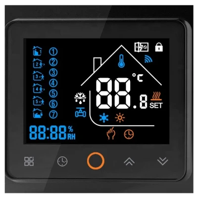 Cайт компанії Аква-Дім::Термостат Tervix Pro line WiFi для водяної/електричної підлоги 3000мм чорний