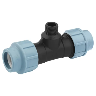 Cайт компанії Аква-Дім::Трійник SantehPlast ПЕ 25x1"x25 зовнішня різьба