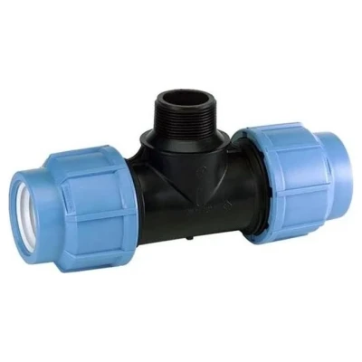 Cайт компанії Аква-Дім::Трійник SantehPlast ПЕ 40x11/2"x40 зовнішня різьба