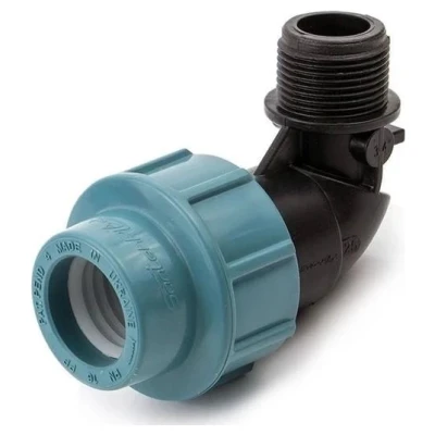 Cайт компанії Аква-Дім::Коліно SantehPlast ПЕ 20x1/2" зовнішня різьба (25/325)