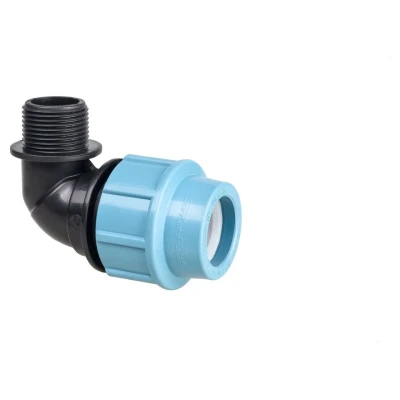 Cайт компанії Аква-Дім::Коліно SantehPlast ПЕ 25x3/4" зовнішня різьба (20/240)