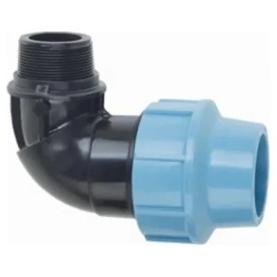 Cайт компанії Аква-Дім::Коліно SantehPlast ПЕ 32x3/4" зовнішня різьба