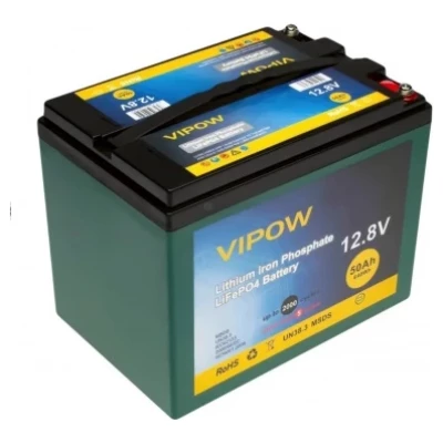 Cайт компанії Аква-Дім::Акумуляторна батарея VIPOW LiFePO4, 12,8V 50Ah з вбудованою BMS платою 80A