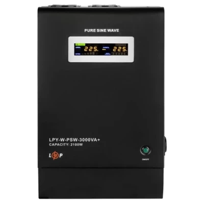 Cайт компанії Аква-Дім::ДБЖ з правильною синусоїдою LOGIC POWER LPY-W-PSW-3000VA+(2100Вт) 10/15А 48V