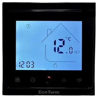 Cайт компанії Аква-Дім::Терморегулятор ECOTERM PRO WiFi Antracite з датчиком 16А (3600Вт)